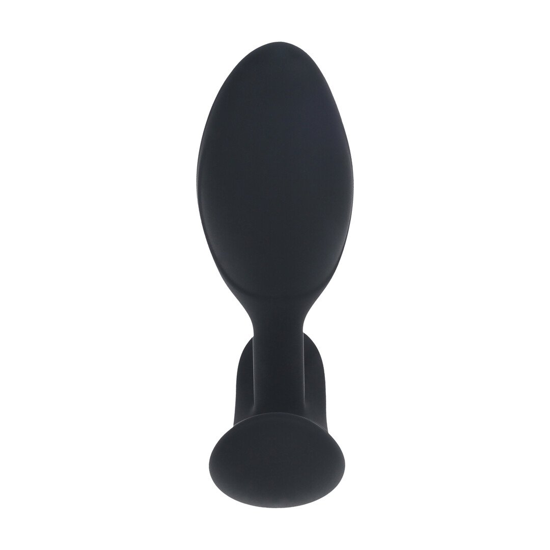 Remote Control Vibrating Liquid Silicone Anal Plug - Black 4