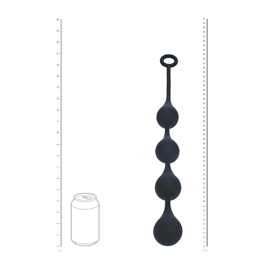 Waterdrop Silicone Anal Balls - L - 40mm - Black 5