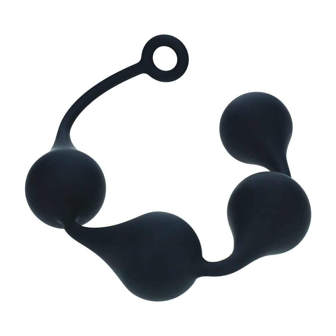 Silicone Waterdrop Anal Balls - XL - 50mm - Black 4