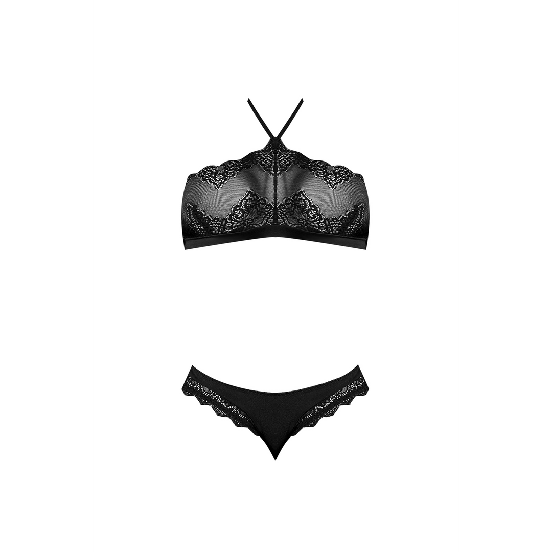 Halter Bandeaux and Panty Set - L/XL - Black 5