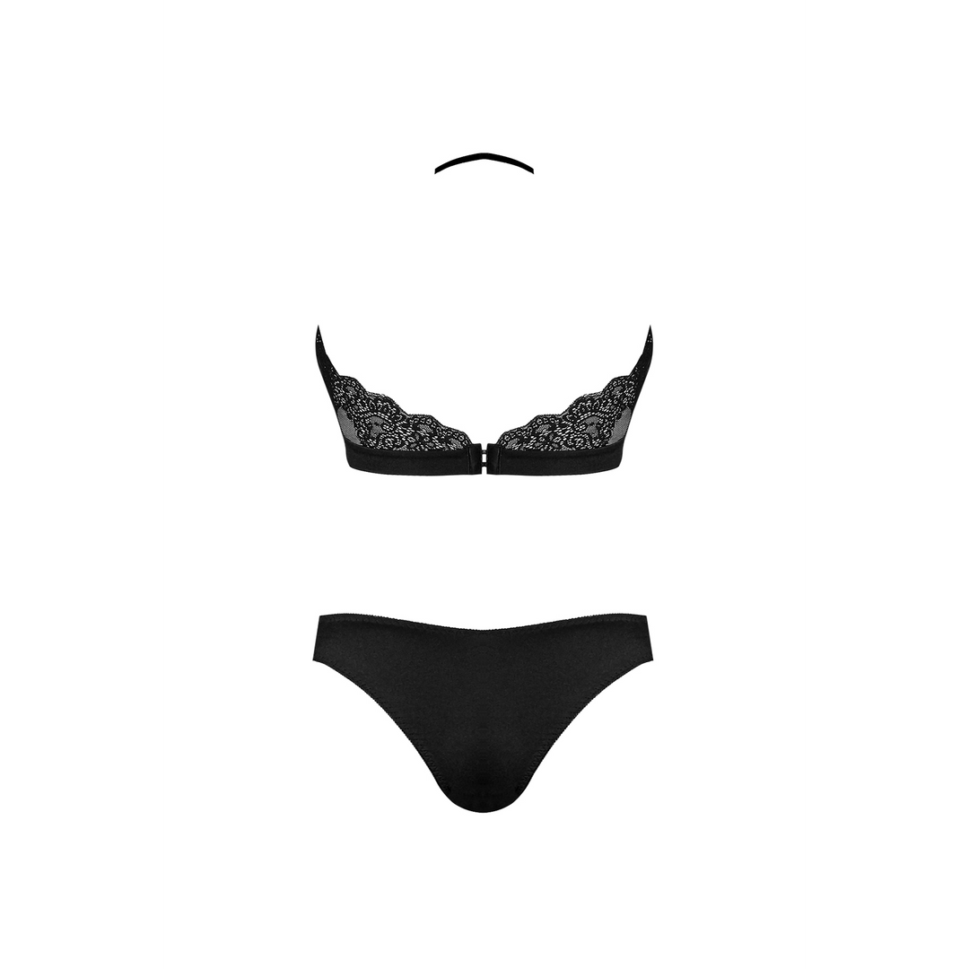 Halter Bandeaux and Panty Set - L/XL - Black 6