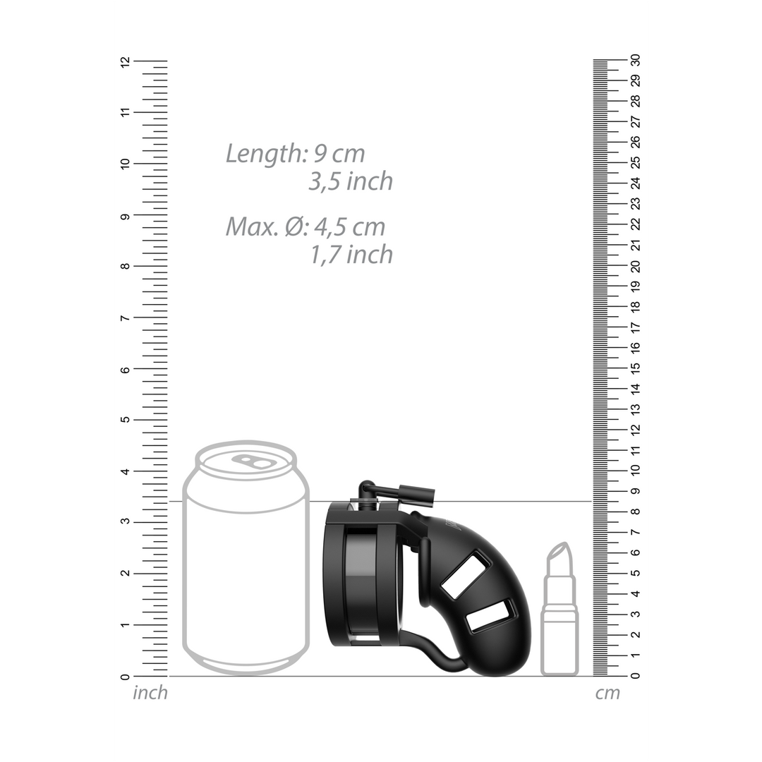 Model 18 Chastity Cock Cage with Ballsplitter - 3.5 / 9 cm 5