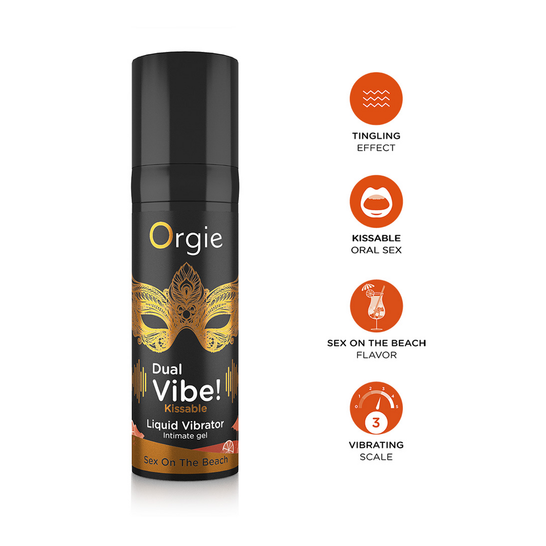 Dual Vibe! Kissable Liquid Vibrator - Sex On The Beach - 0.5 fl oz / 15 ml 4