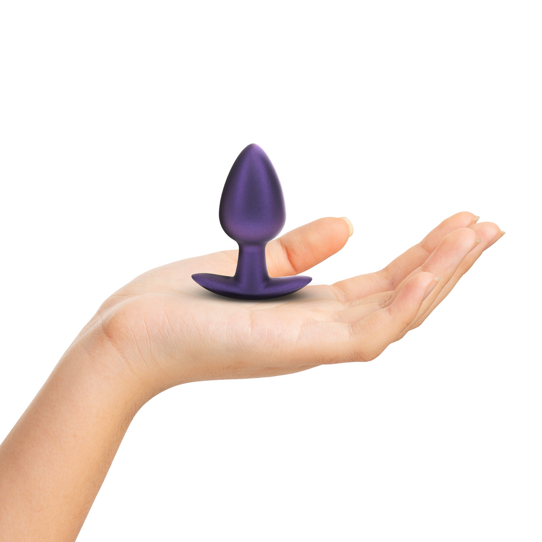 Smooth Silicone Anal Plug - Medium - 3.1 / 7,9 cm - Metallic Purple 4