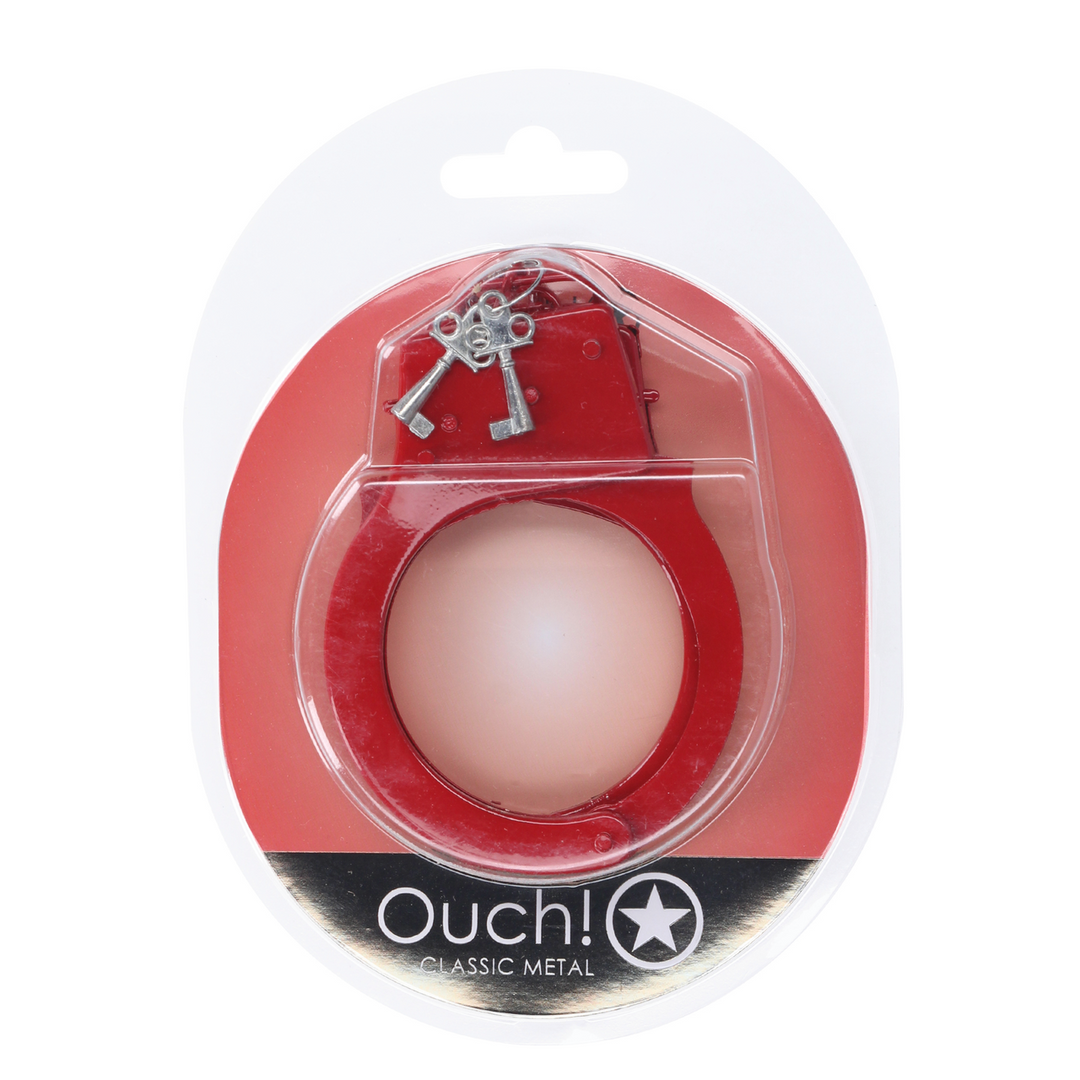 Classic Metal Handcuffs - Red 2