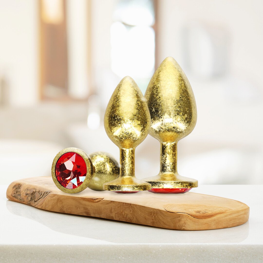 Milan Collection - Metal Anal Plug Set - Gold 6