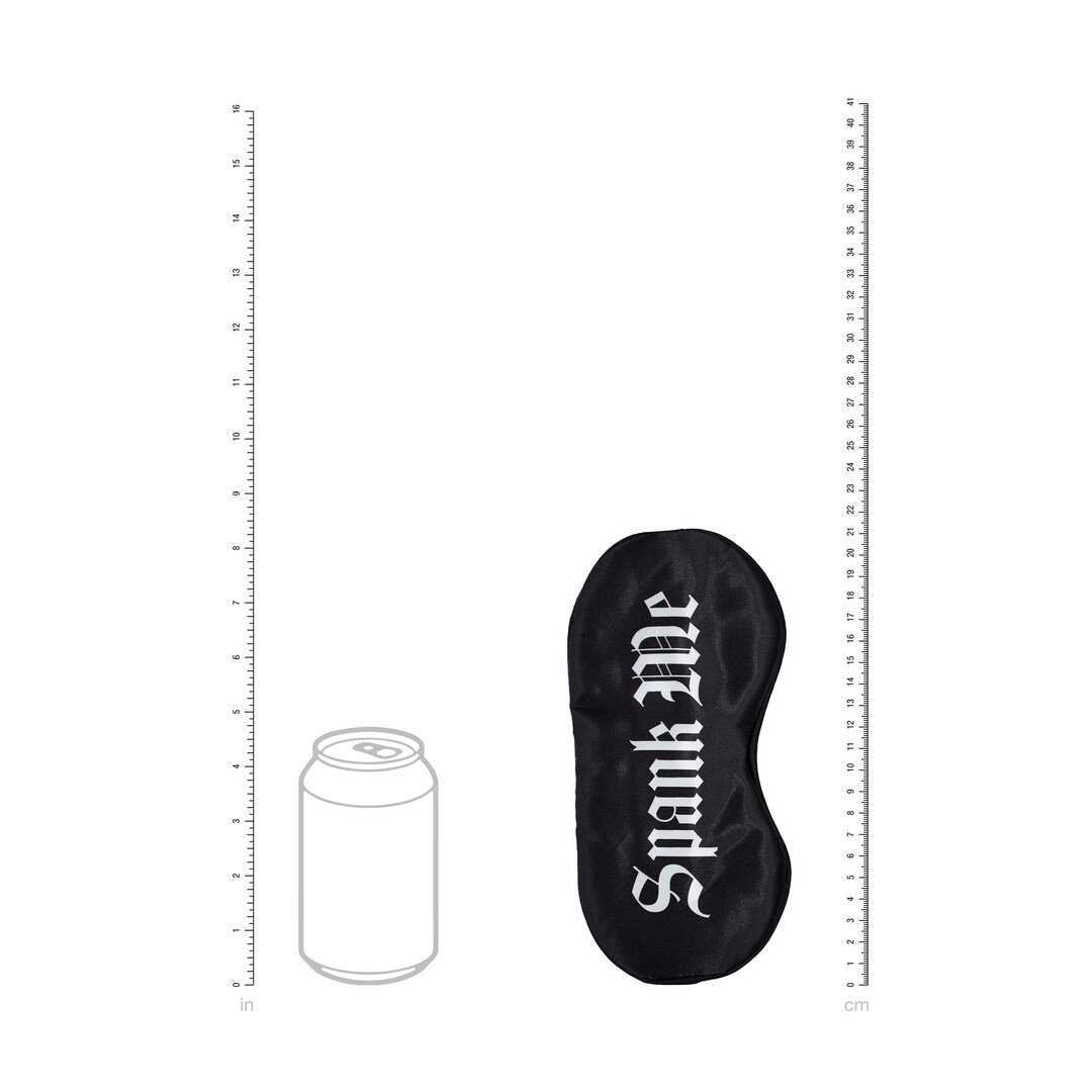 Spank Me - Printed Satin Mask - Black 5
