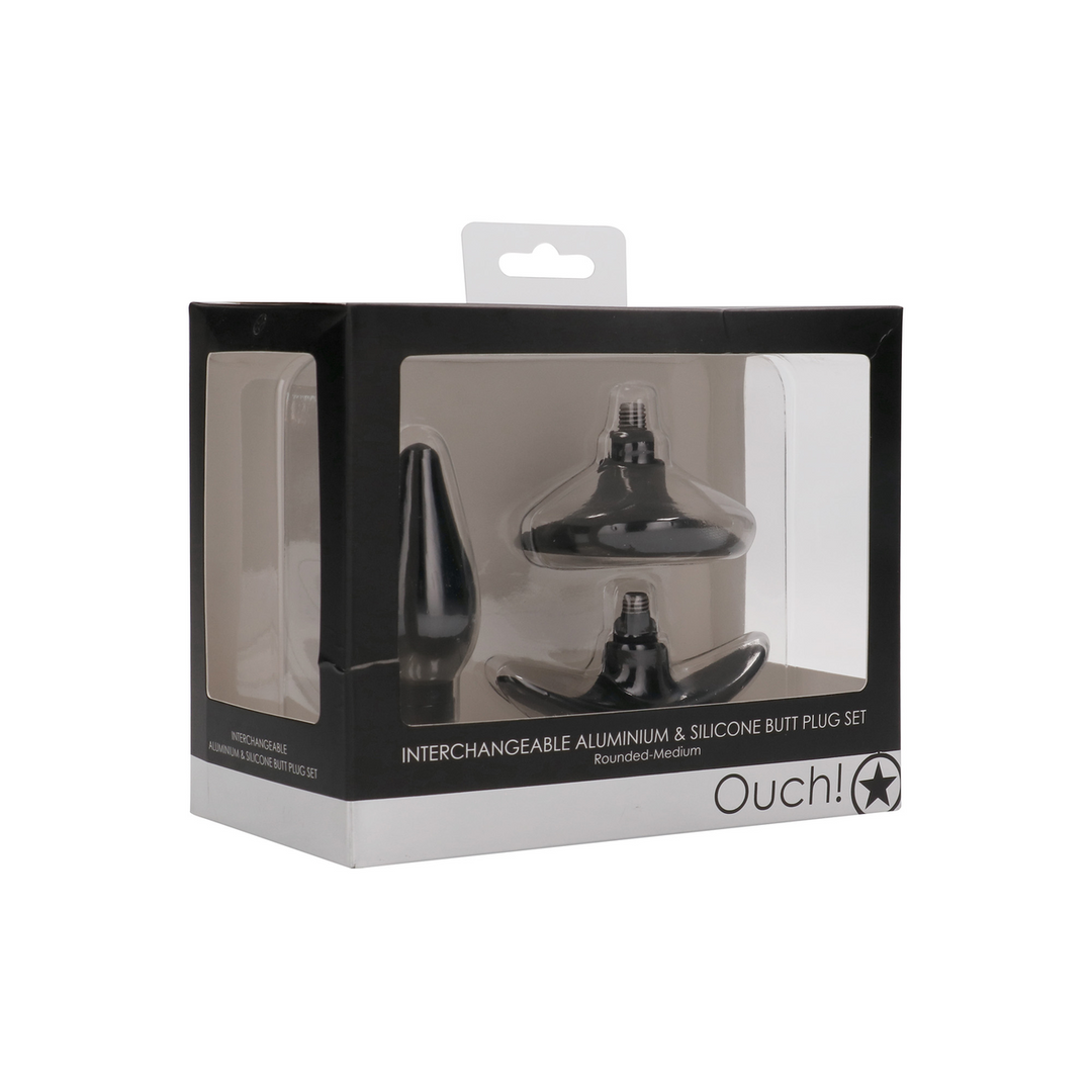 Interchangeable Butt Plug Set - Rounded - Medium 2