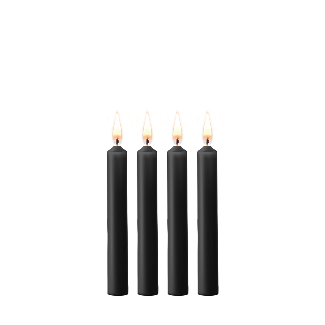 Teasing Wax Candles - 4 Pieces - Black