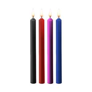 Teasing Wax Candles - 4 Pieces - Large - Multicolor