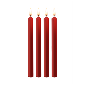 Teasing Wax Candles - 4 Pieces - Large - Red