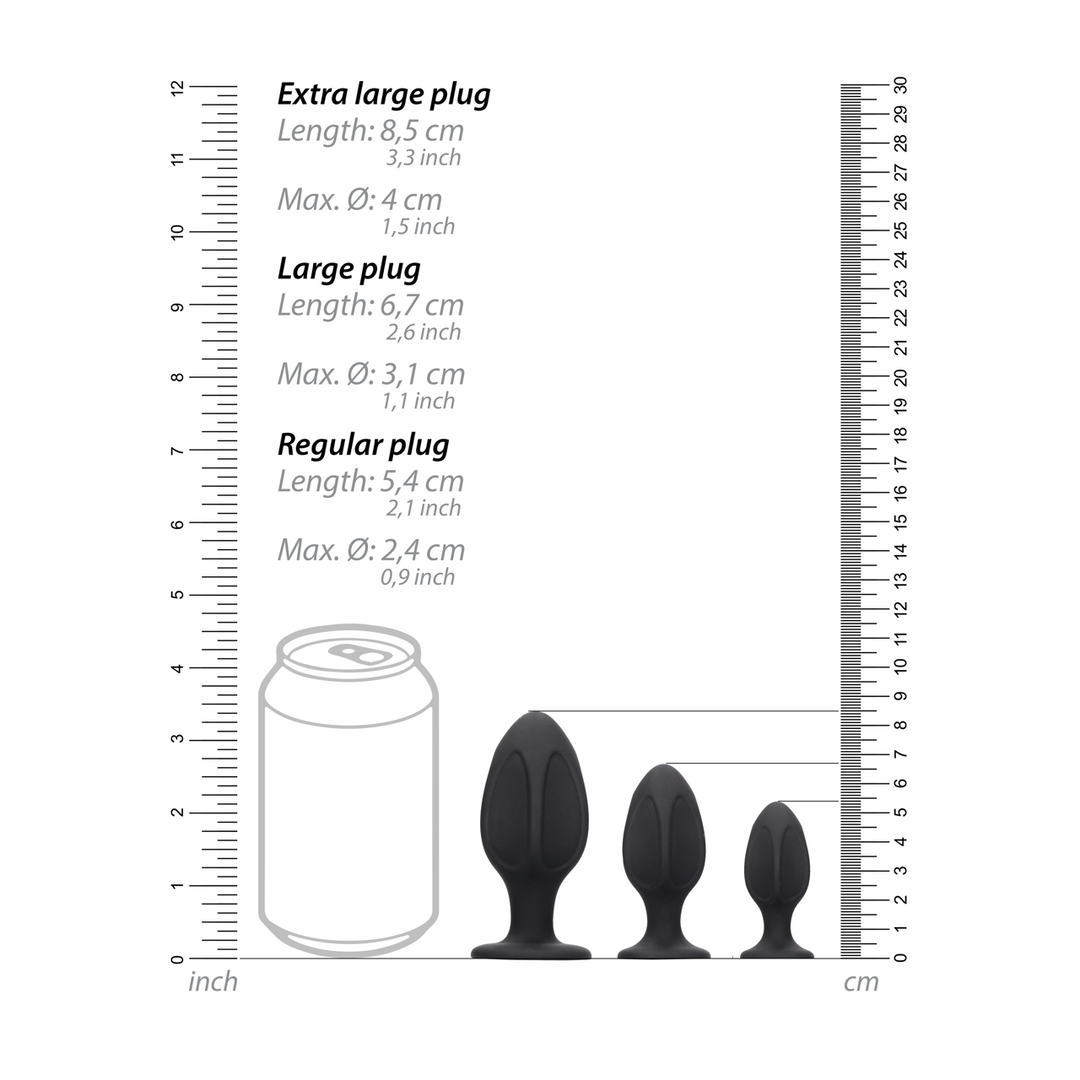 Diamond Shape Butt Plug Set 6