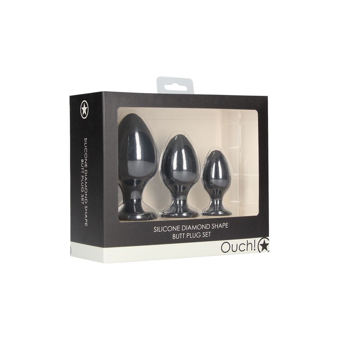 Diamond Shape Butt Plug Set 2