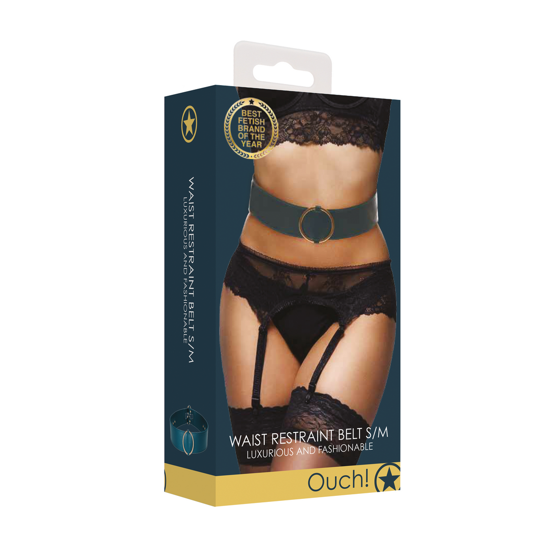 Waist Belt with Bondage Rings - S/M 2