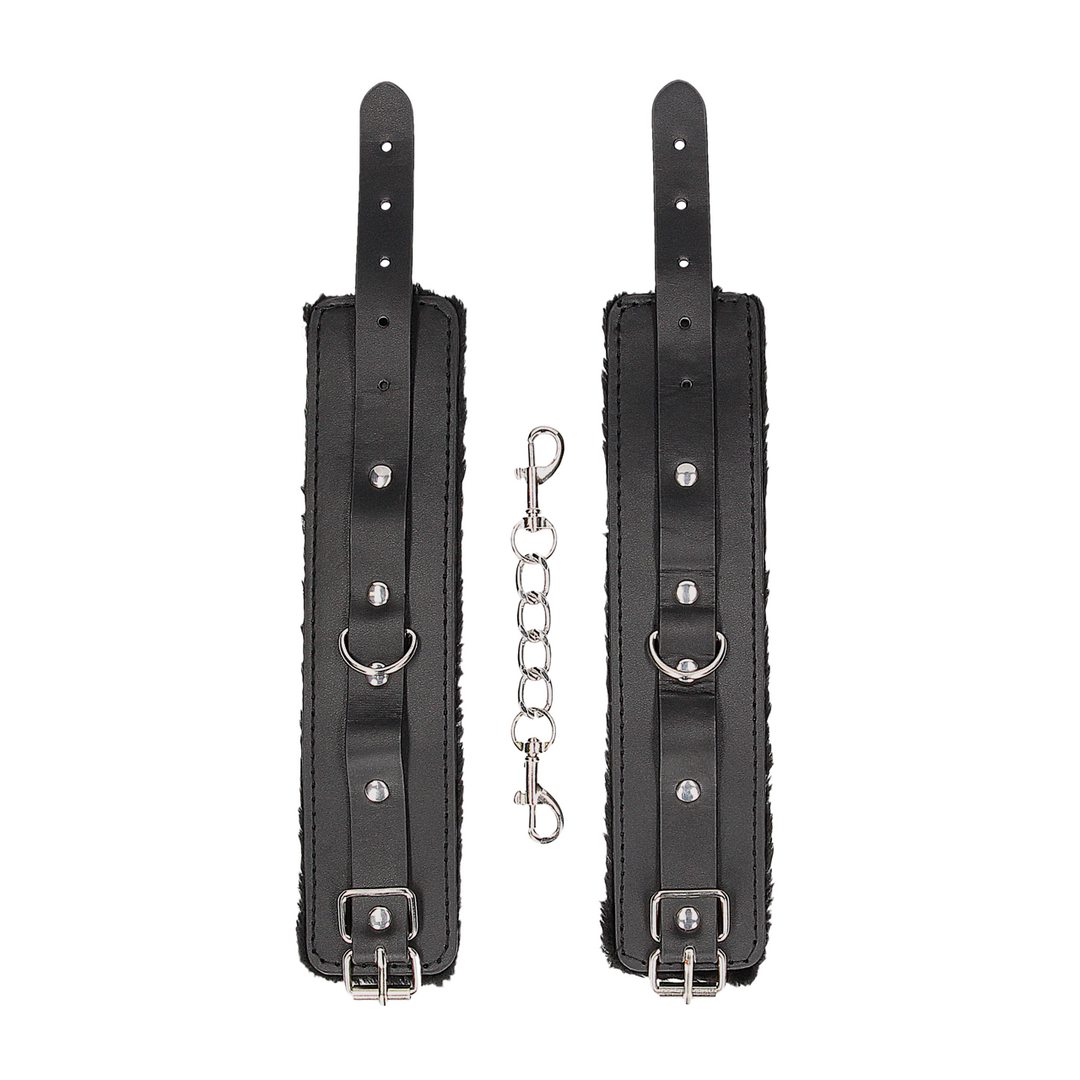 Plush Bonded Leather Hand Cuffs 5