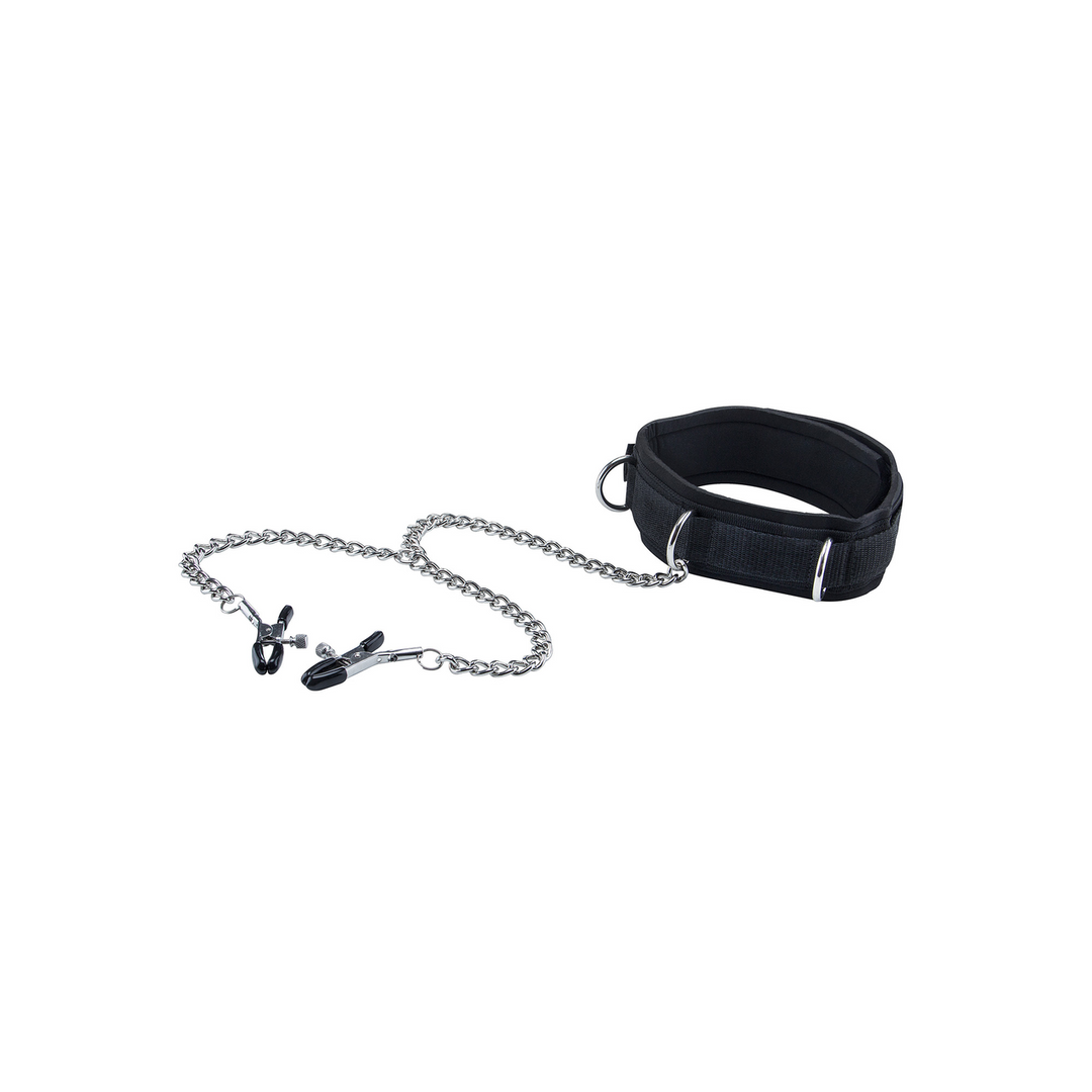 Velcro Collar with Nipple Clamps 4