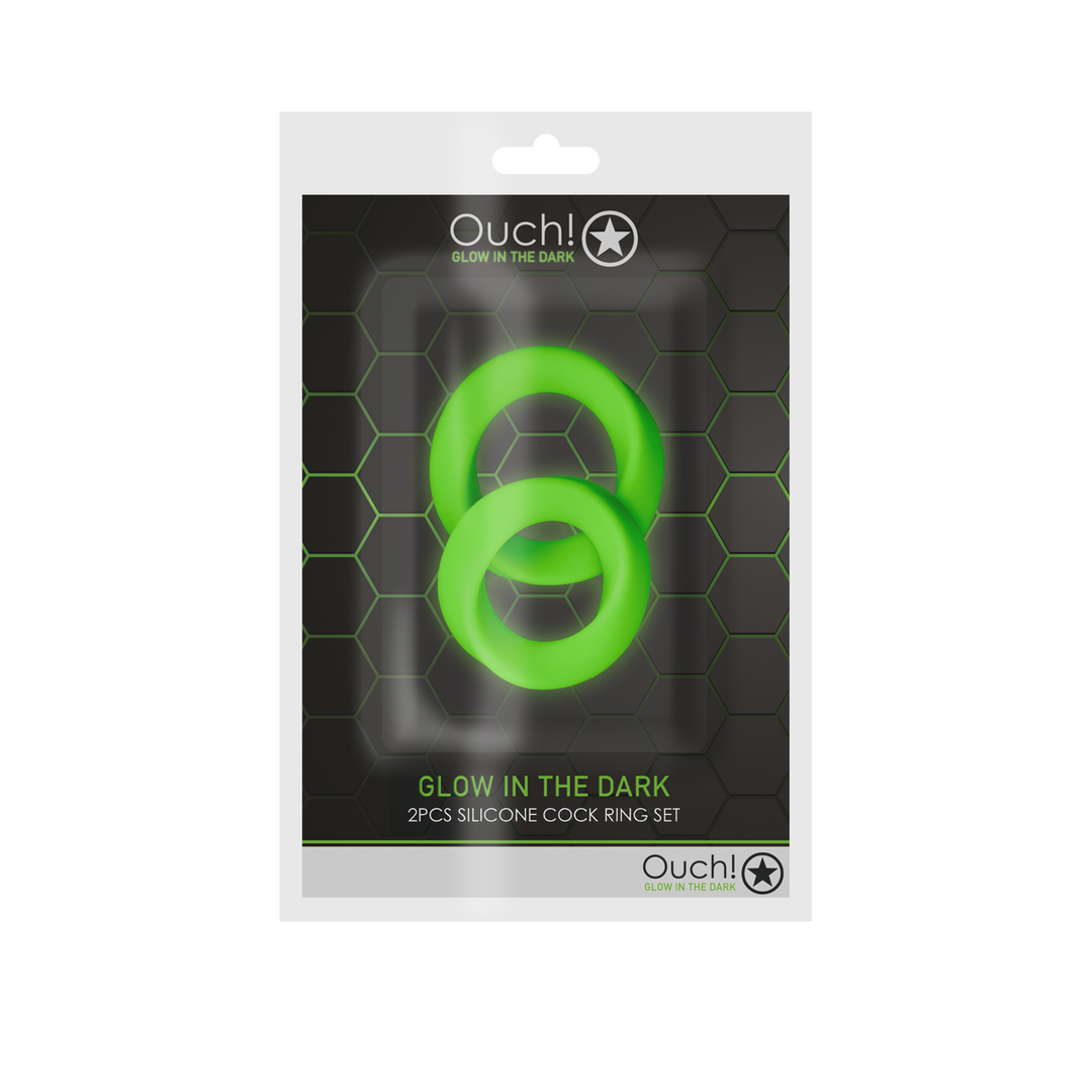 Cockring Set - Glow in the Dark - 2 Pieces 2