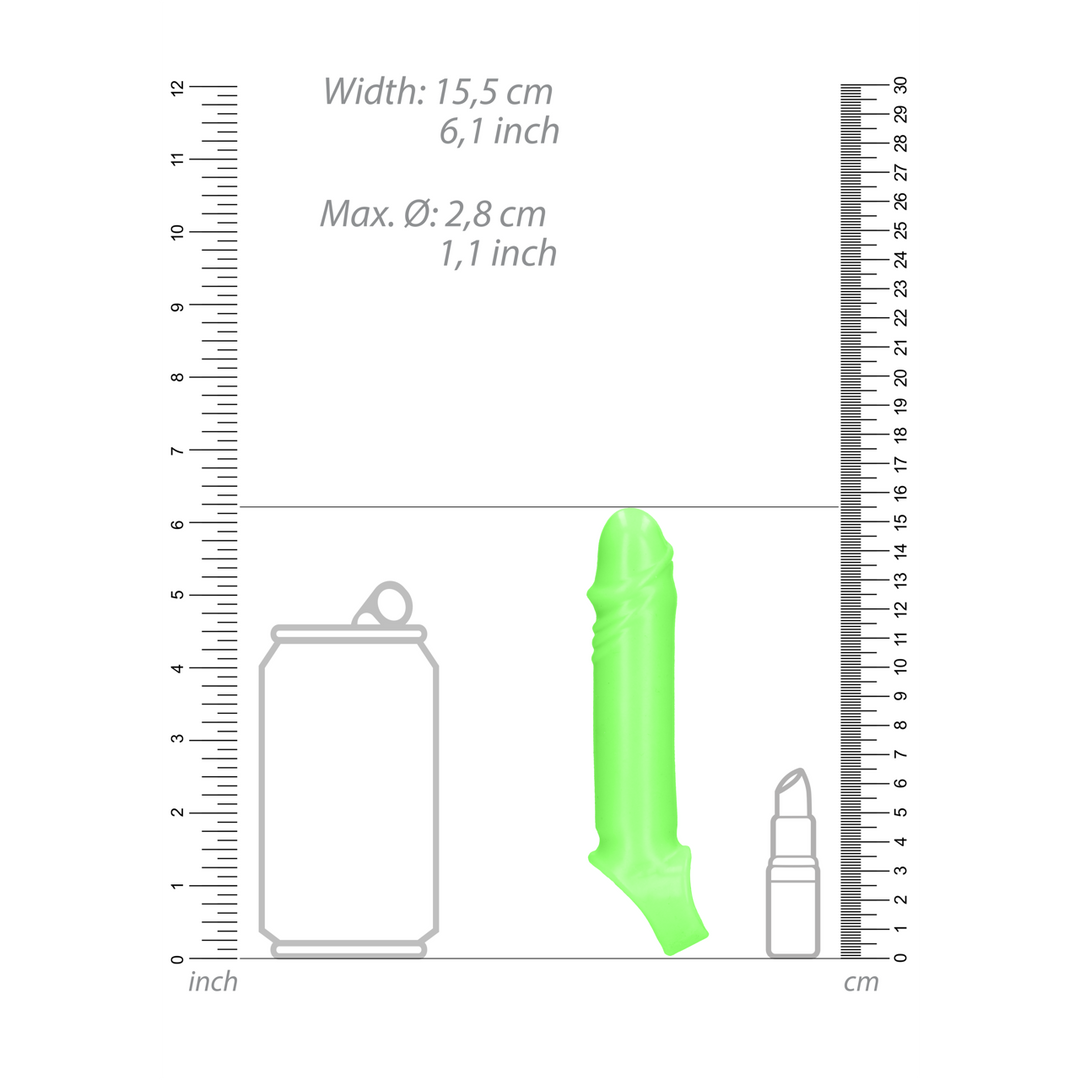 Smooth, Stretchable Penis Sheath - Glow in the Dark 5