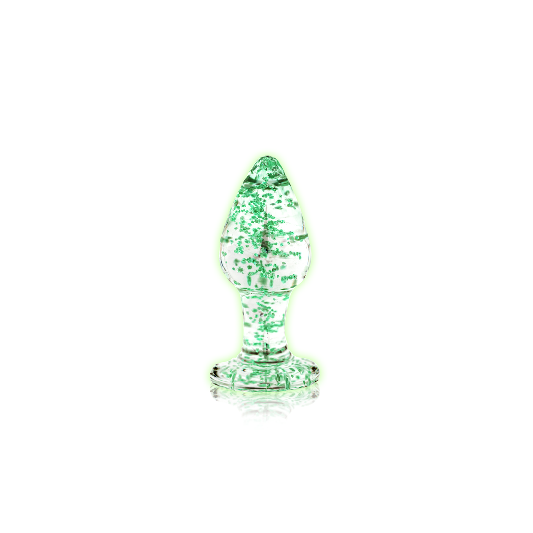 Glass Butt Plug - Glow in the Dark - Medium 4