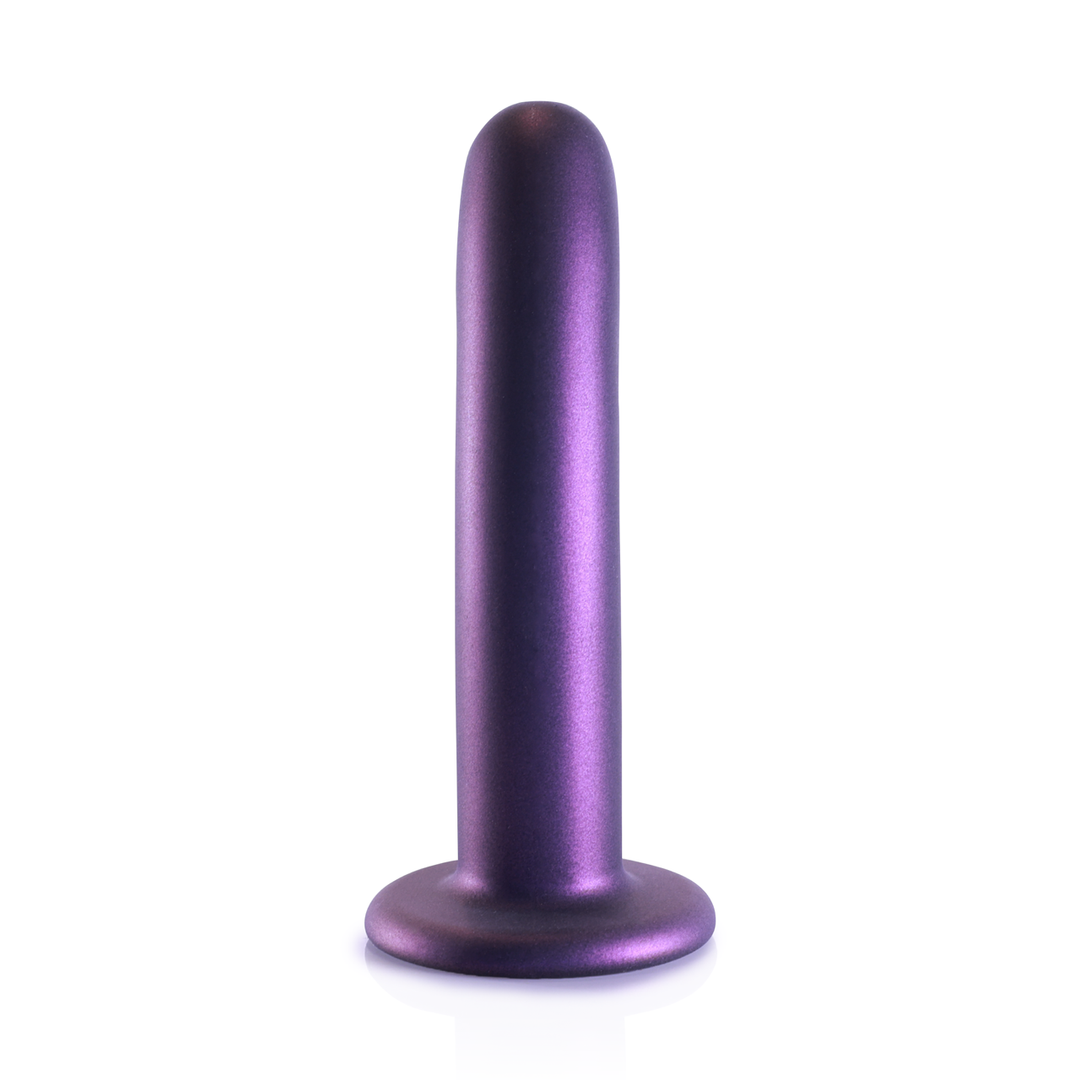 Smooth Silicone G-Spot Dildo - 6'' / 14,5 cm - Metallic Purple 4