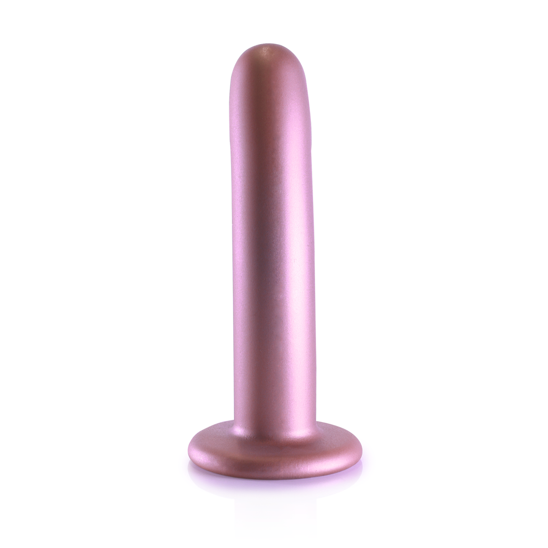Smooth Silicone G-Spot Dildo - 6'' / 14,5 cm - Rose Gold 4