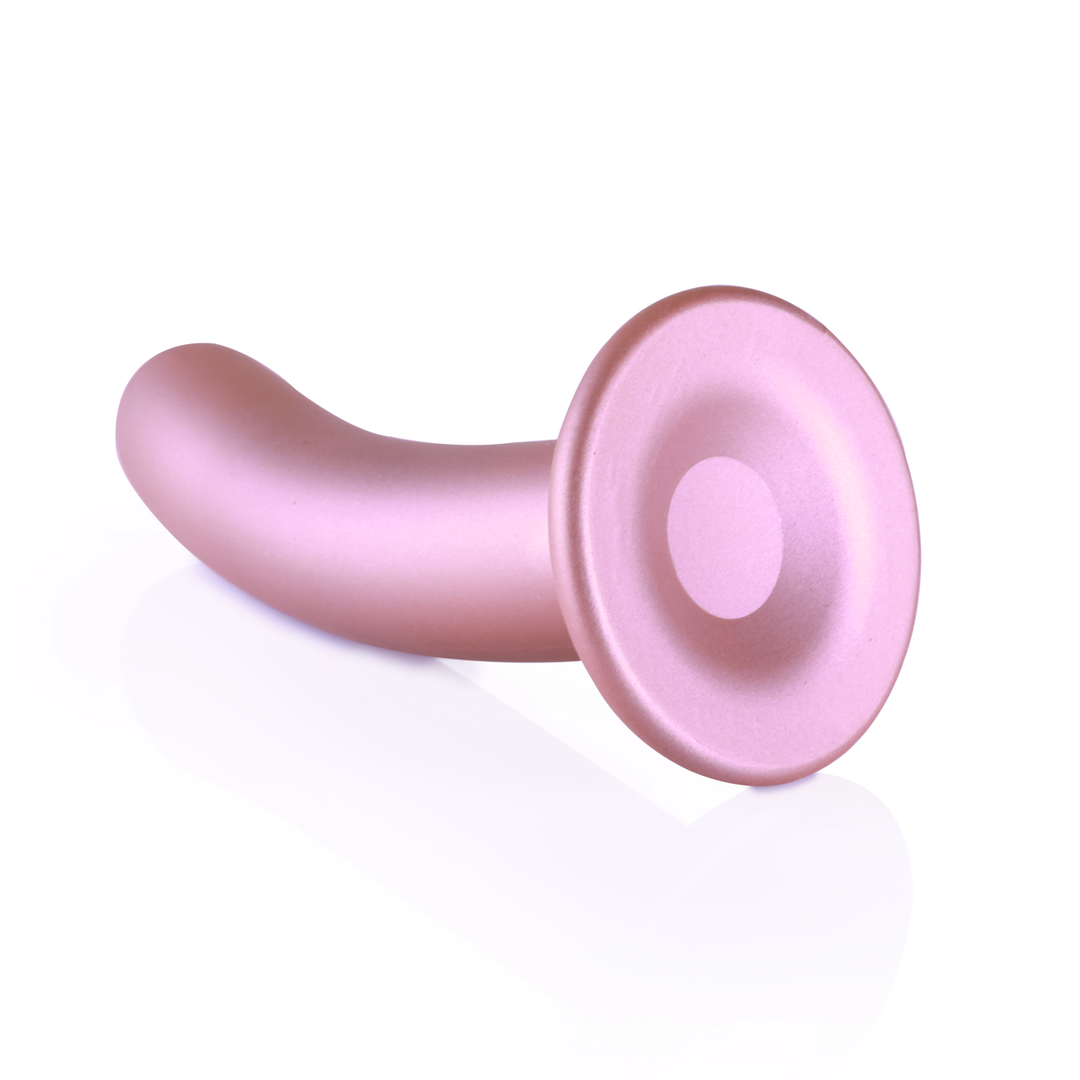Smooth Silicone G-Spot Dildo - 6'' / 14,5 cm - Rose Gold 5