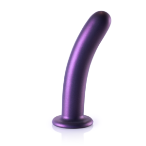 Smooth Silicone G-Spot Dildo - 7'' / 17 cm - Metallic Purple