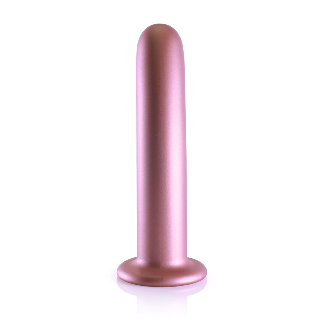Smooth Silicone G-Spot Dildo - 7'' / 17 cm - Rose Gold 4
