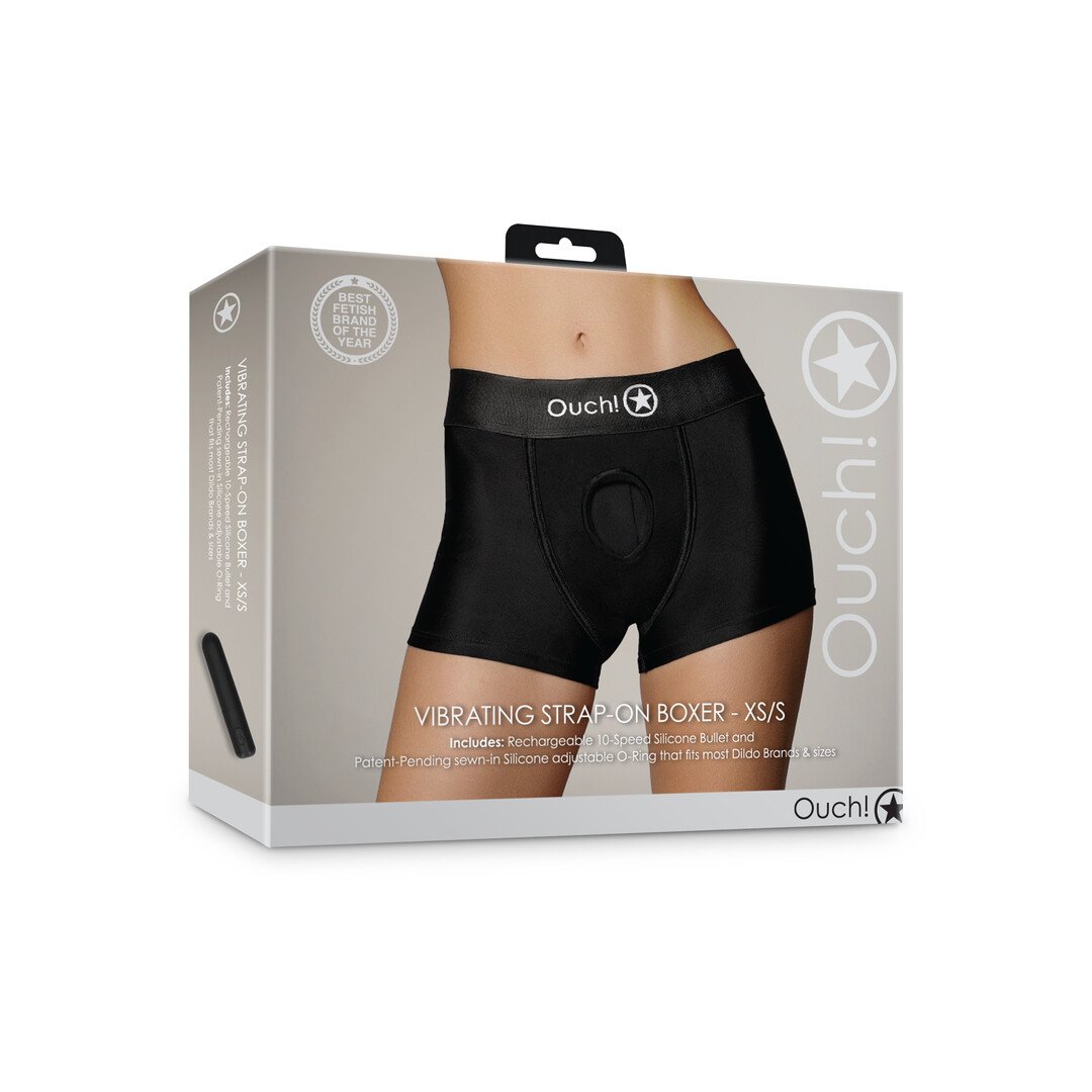 Vibrating Strap-on Boxer - XS/S - Black 2