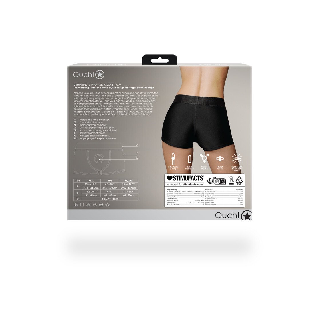Vibrating Strap-on Boxer - XS/S - Black 4