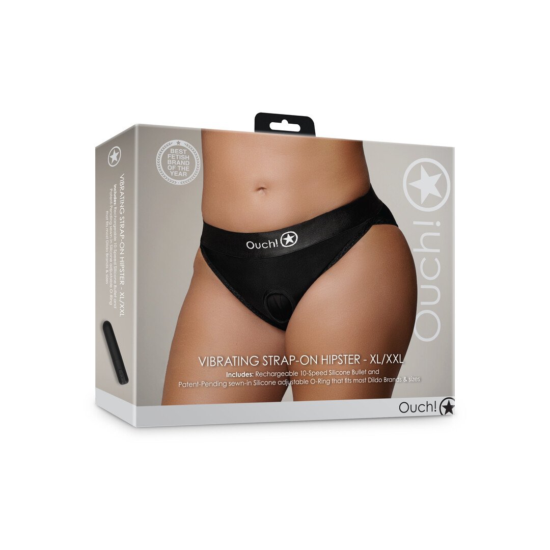 Vibrating Strap-on Hipster - XL/XXL - Black 2