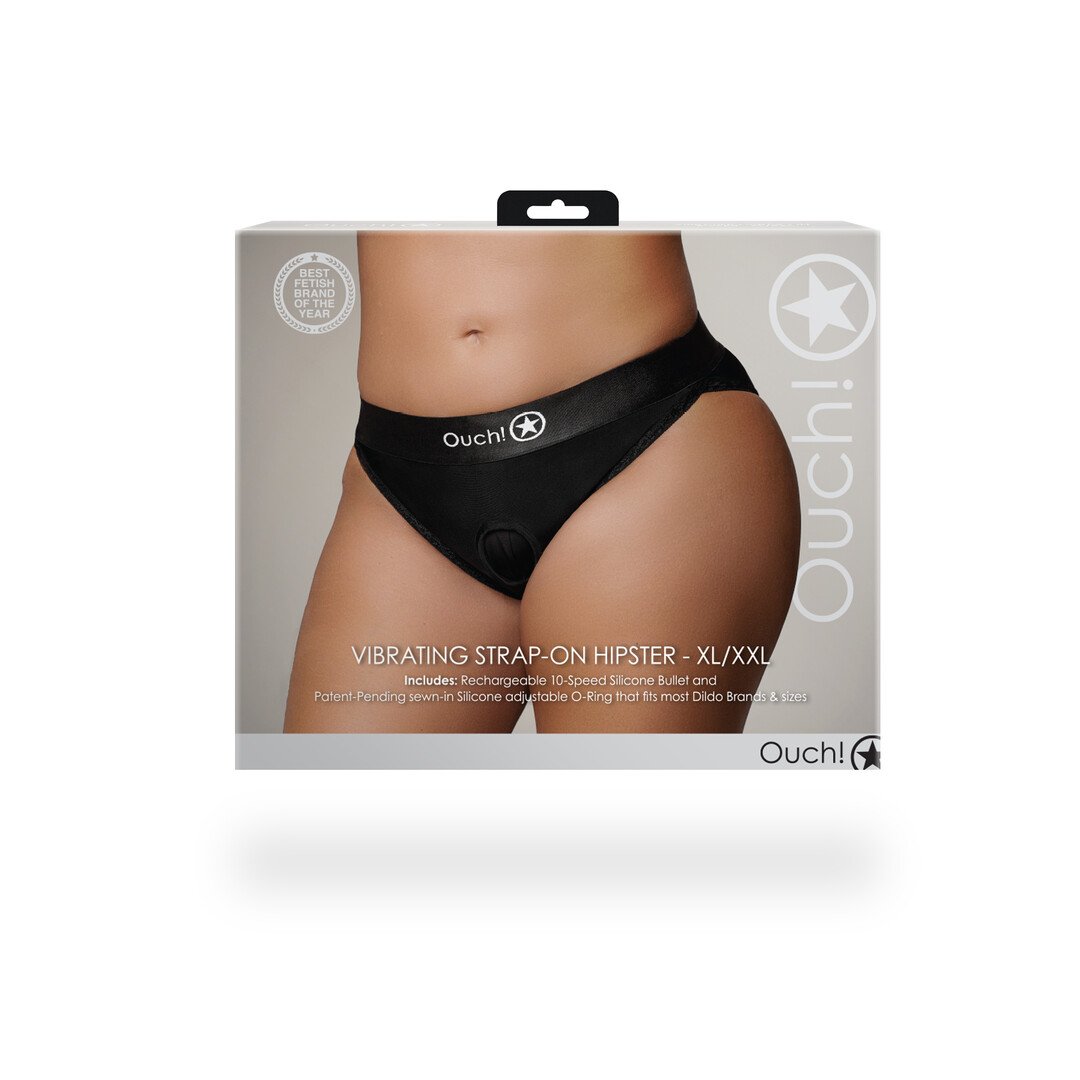 Vibrating Strap-on Hipster - XL/XXL - Black 3