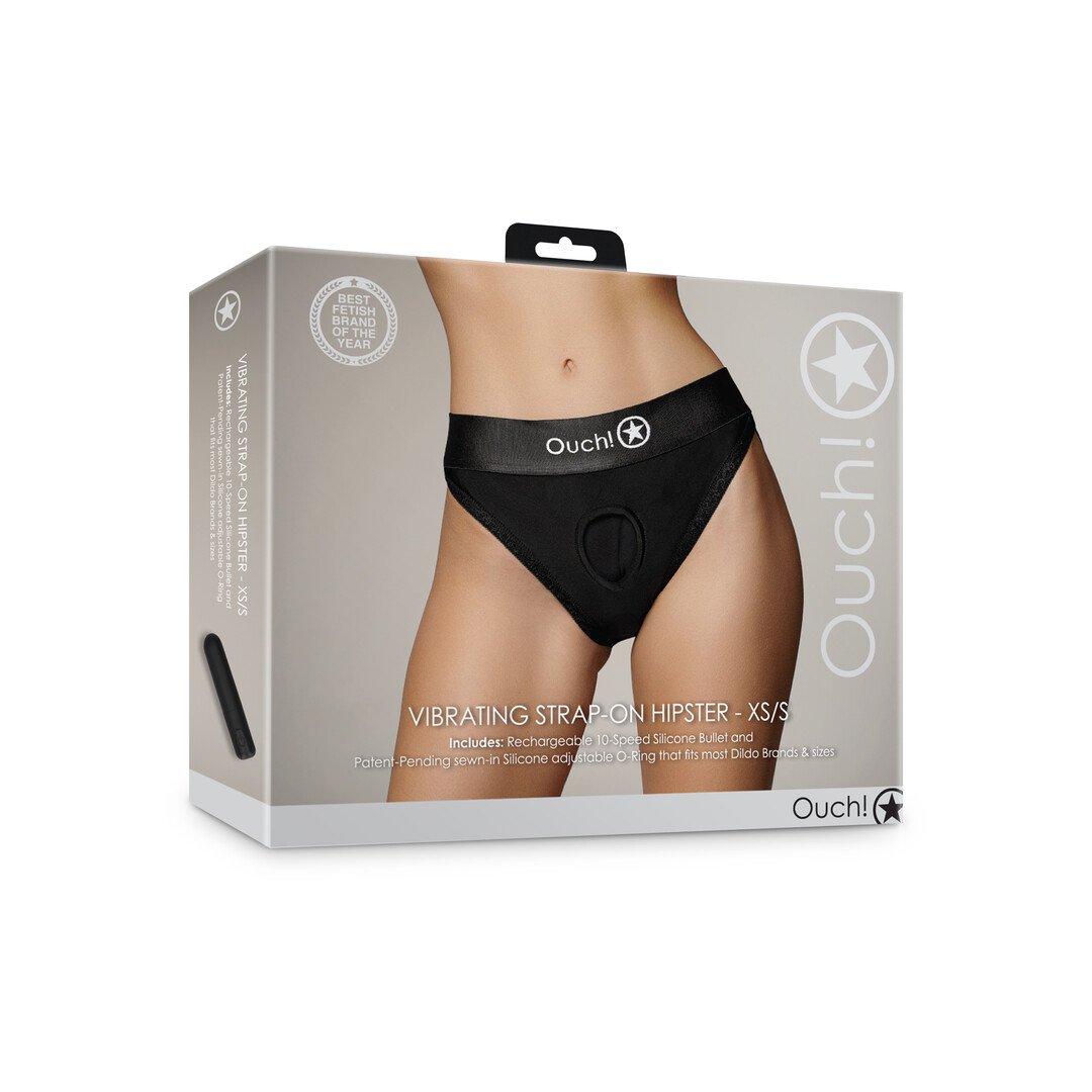 Vibrating Strap-on Hipster - XS/S - Black 2