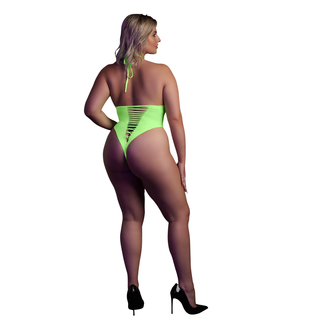 High-Cut Body - Plus Size - Neon Green 3