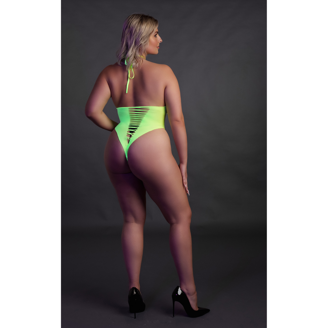High-Cut Body - Plus Size - Neon Green 5