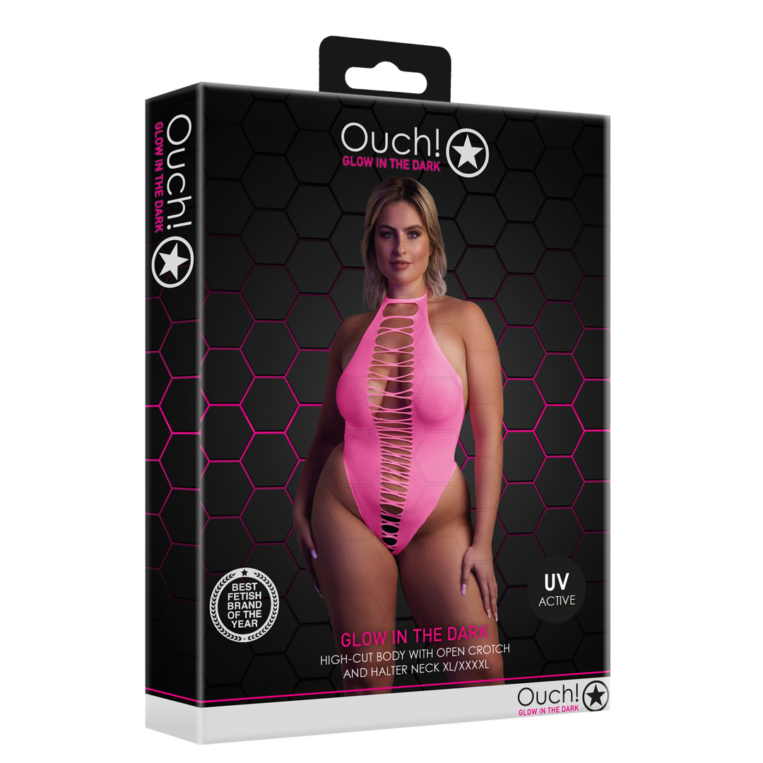 High-Cut Body - Plus Size - Neon Pink 2