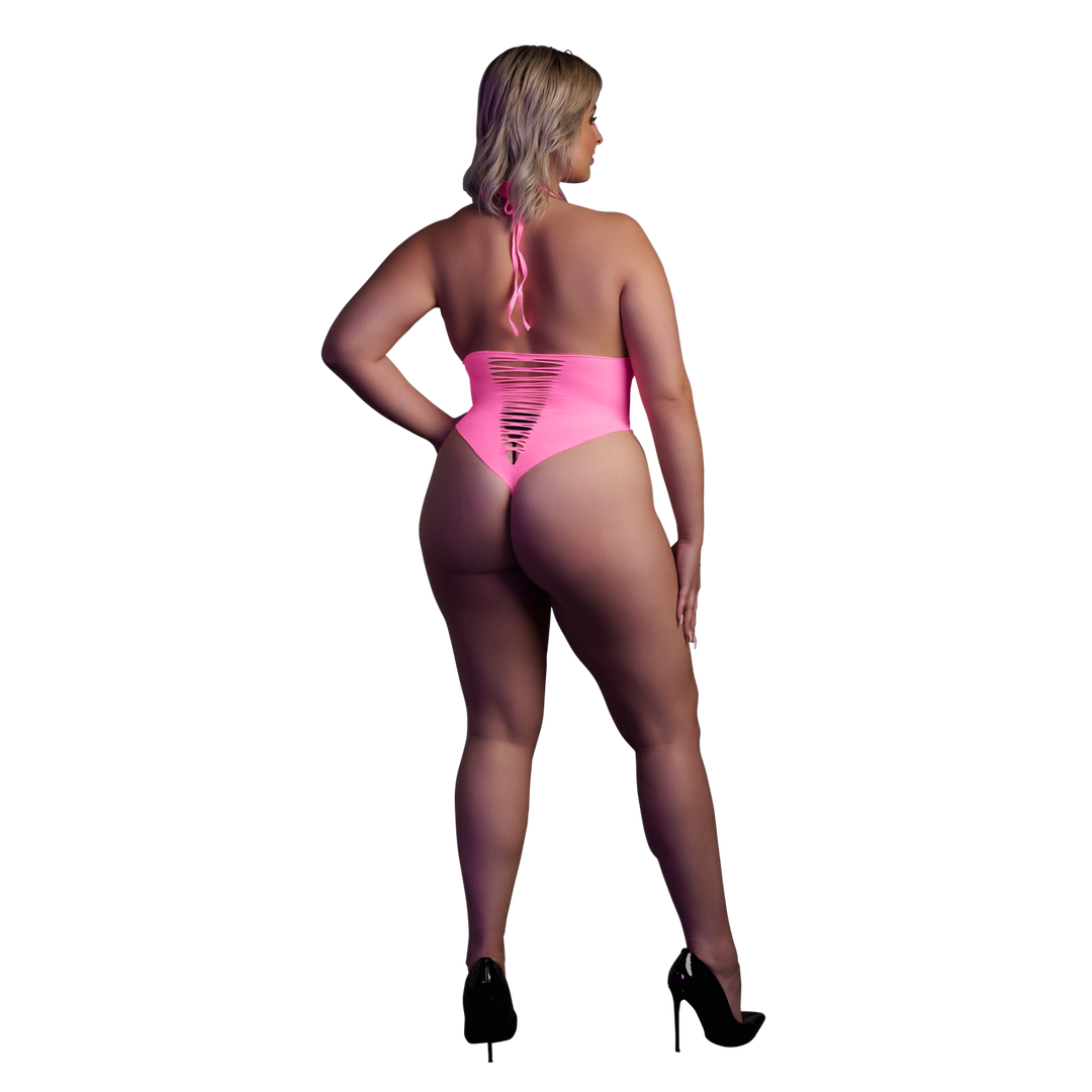 High-Cut Body - Plus Size - Neon Pink 3