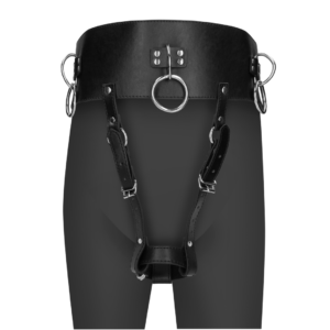Belt with Vibrator Holder - Black