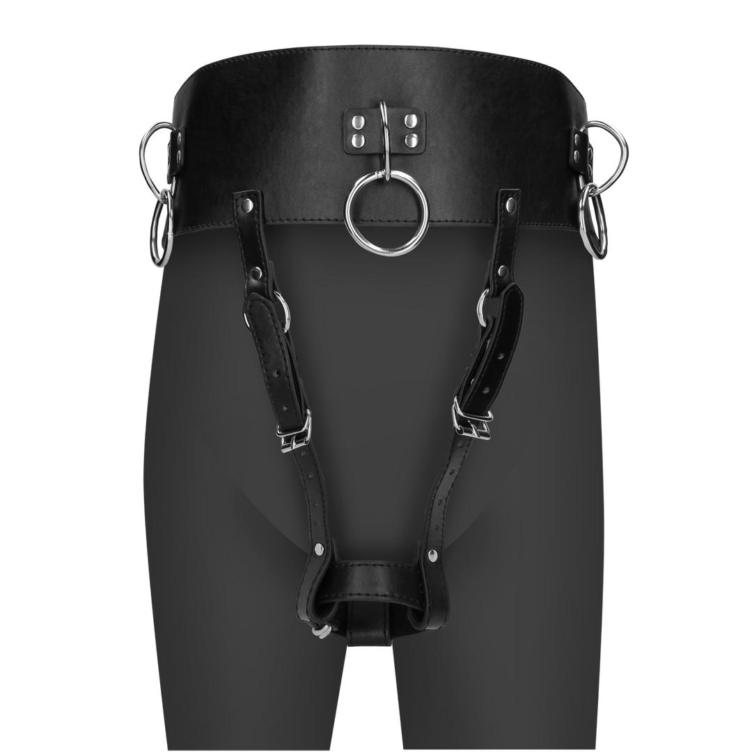 Belt with Vibrator Holder - Black