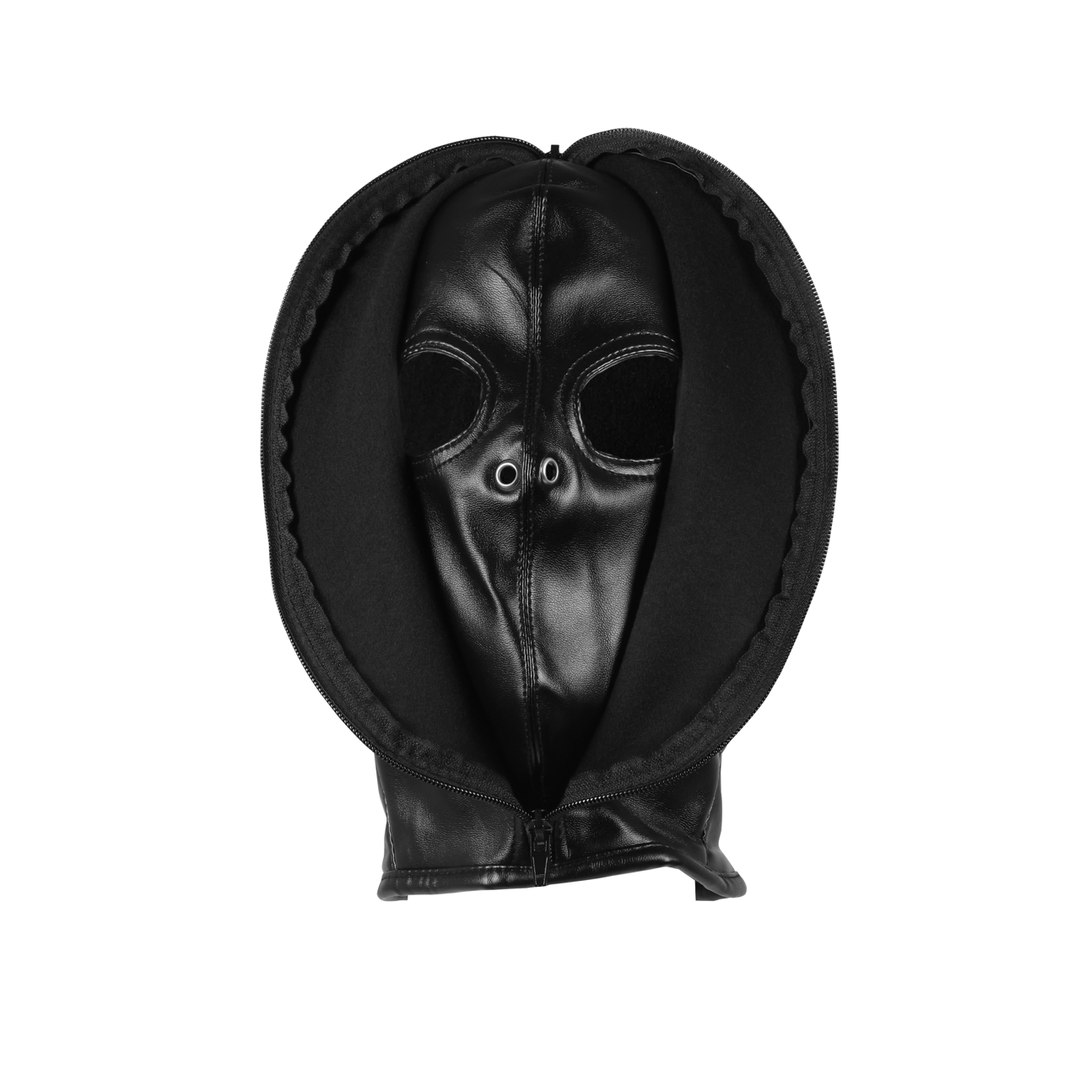 Zip-up Bondage Mask - Black 5