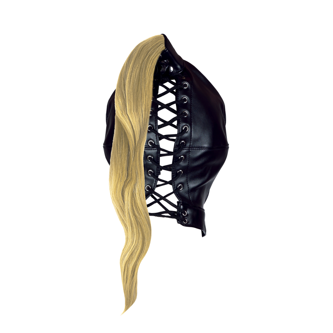 Mask with Blonde Ponytail - Black 6