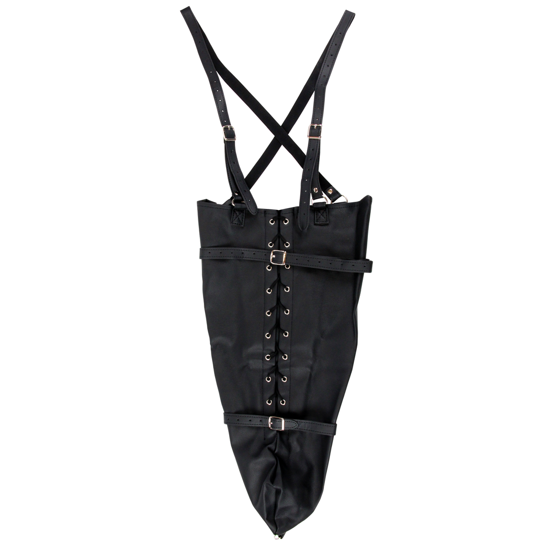 Lace-up Full Sleeve Arm Restraint - Black 6