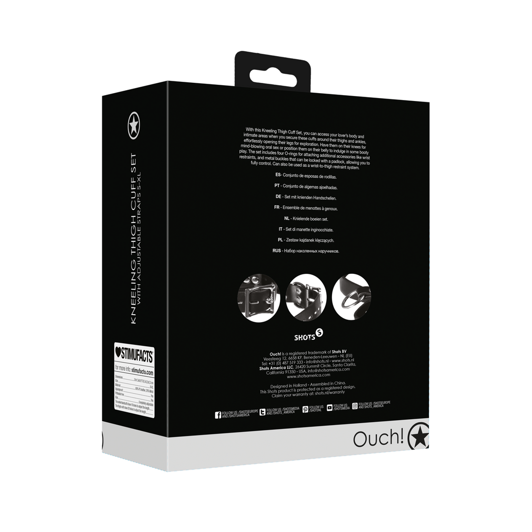 Kneeling Thigh Cuff Set - Black 3