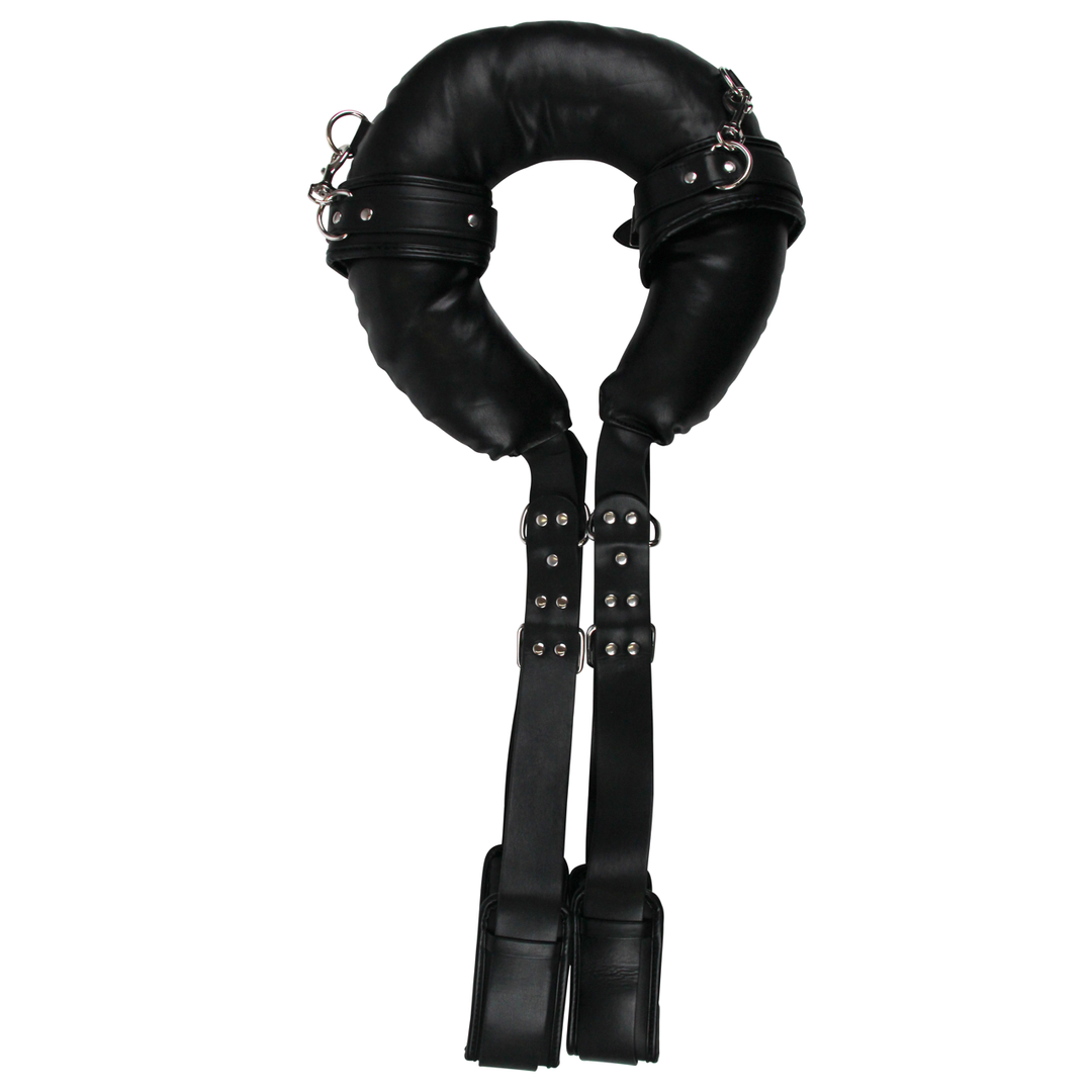 Padded Thigh Sling with Hand Cuffs - Black 5