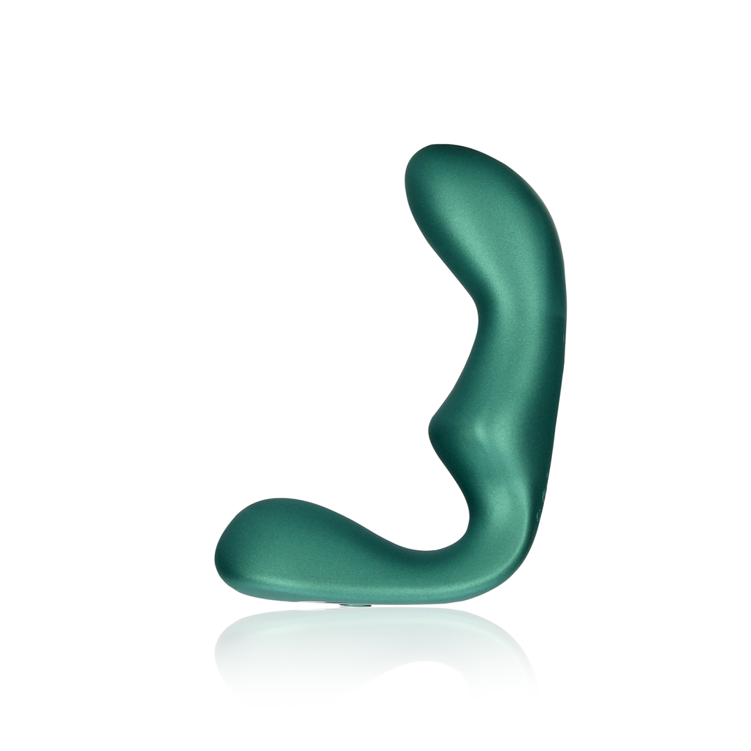 Pointed Vibrating Prostate Massager with Remote Control - Metallic Green 5