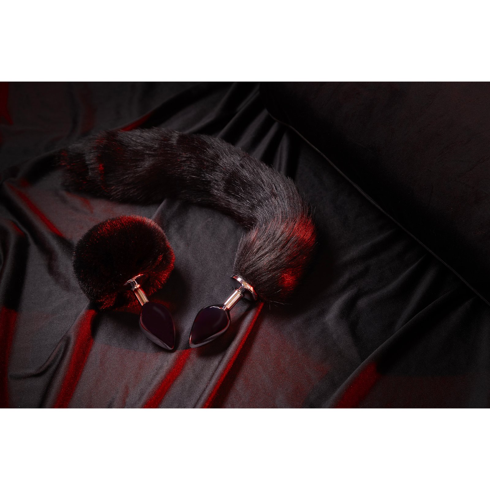 Fox Tail with Metal Butt Plug - Black 6