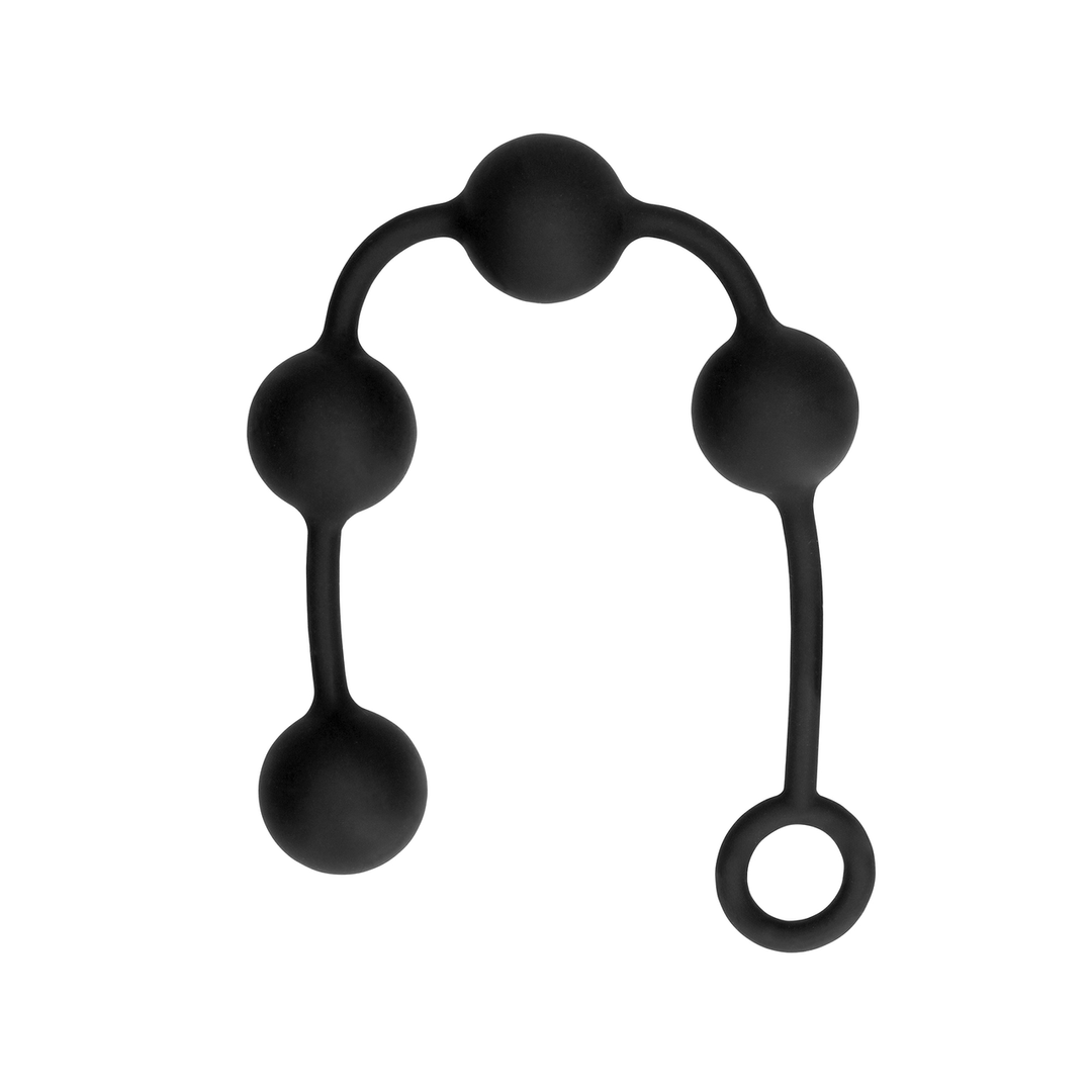 Silicone Anal Balls - Medium - Black 4