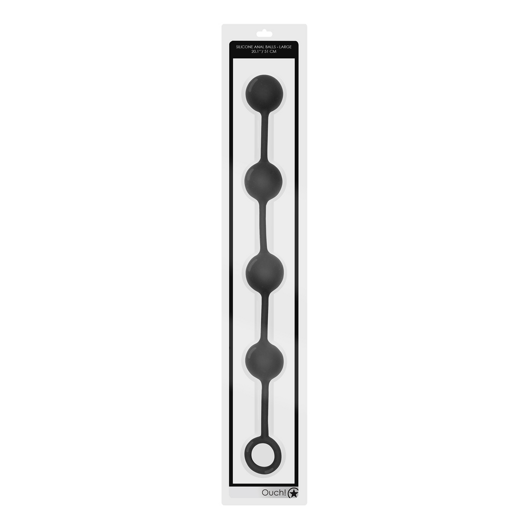 Silicone Anal Balls - Large - Black 2