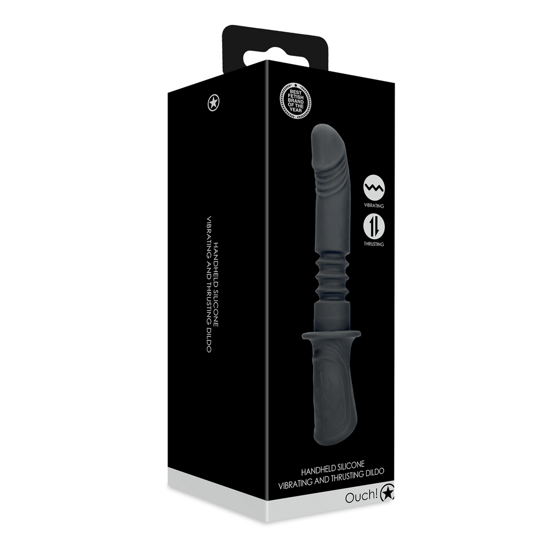 Hand Held Vibrating and Thrusting Sex Machine - Black 3