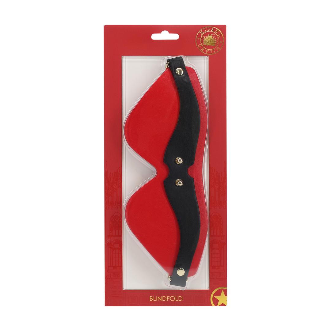 Milan Collection - Blindfold - Black/Red 4